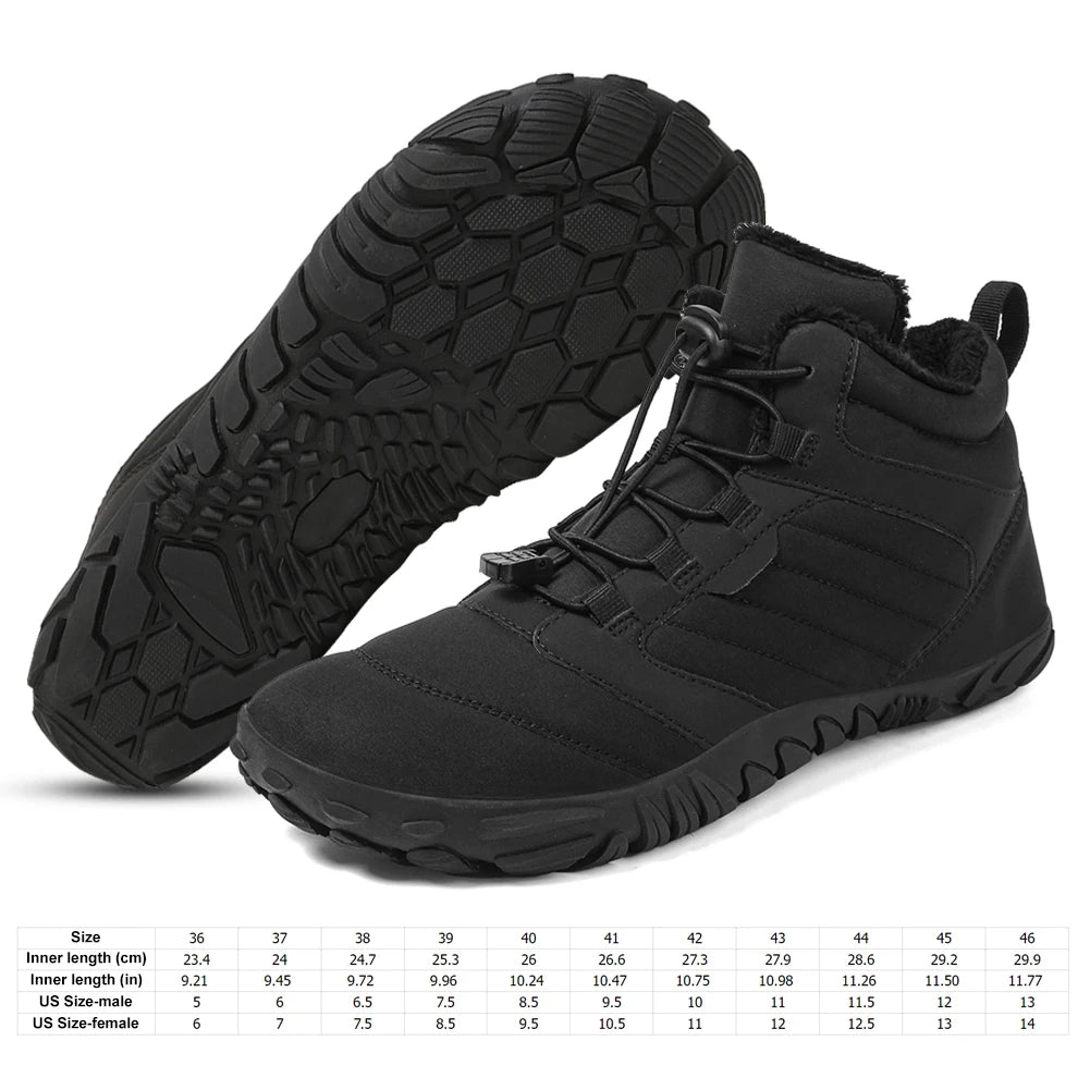 Winter Thermal Barefoot Hiking Boots
