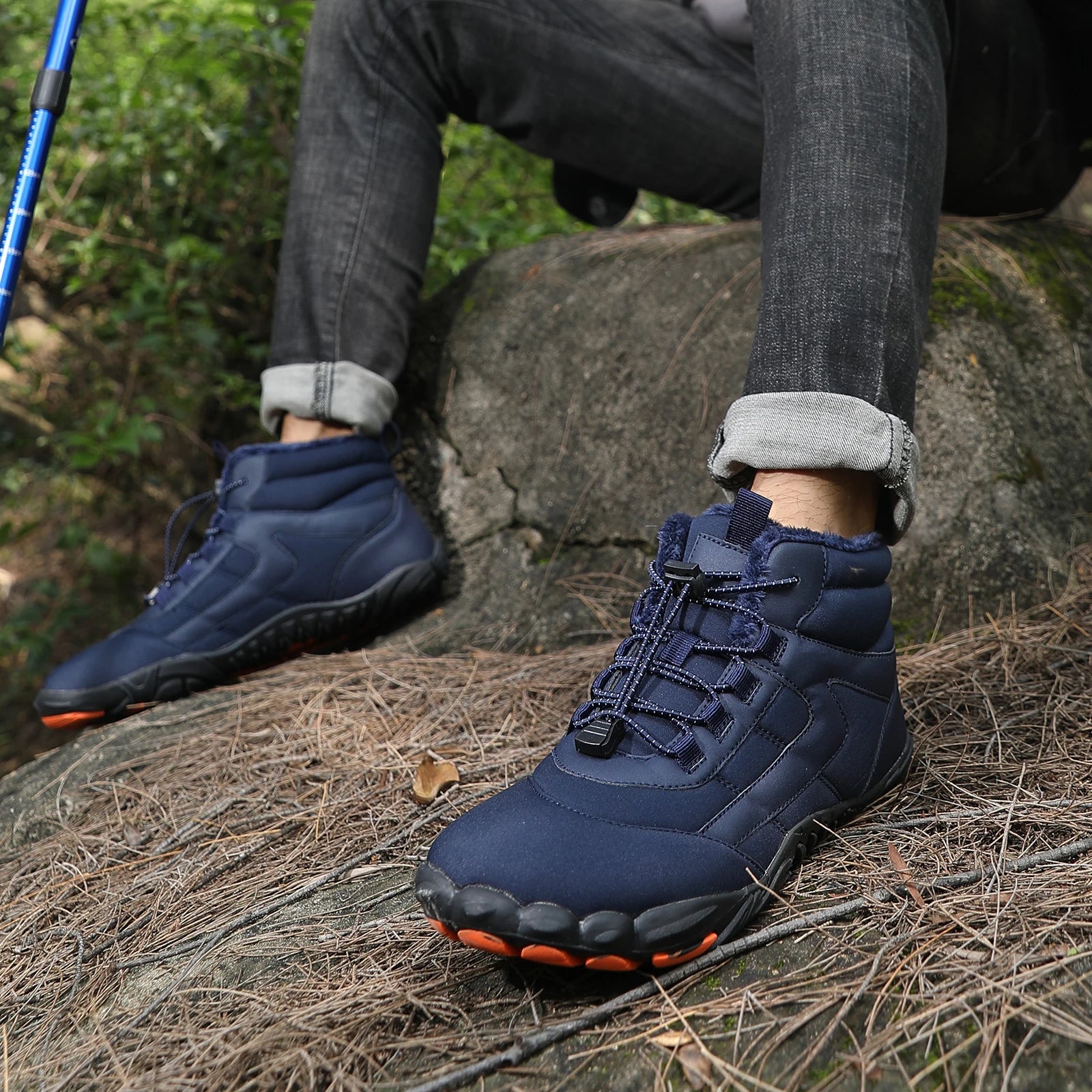Barefoot Wide Toe Winter Hiking Boots – Men’s Waterproof Sneakers