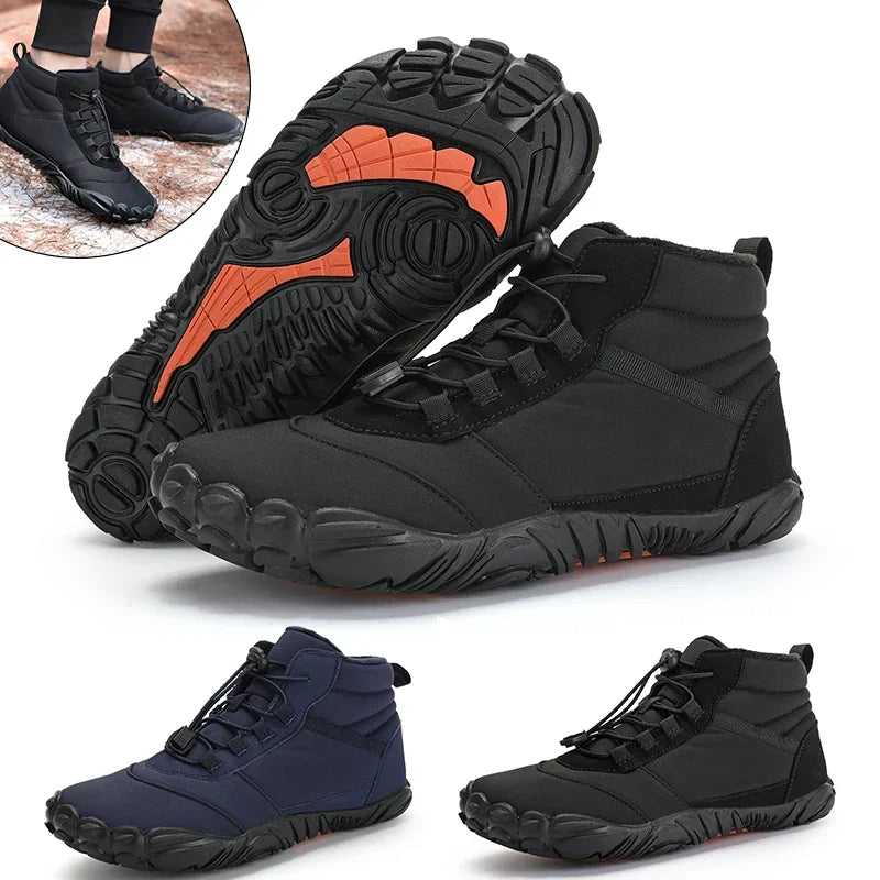 Unisex Barefoot Winter Snow Boots with Plush Fur