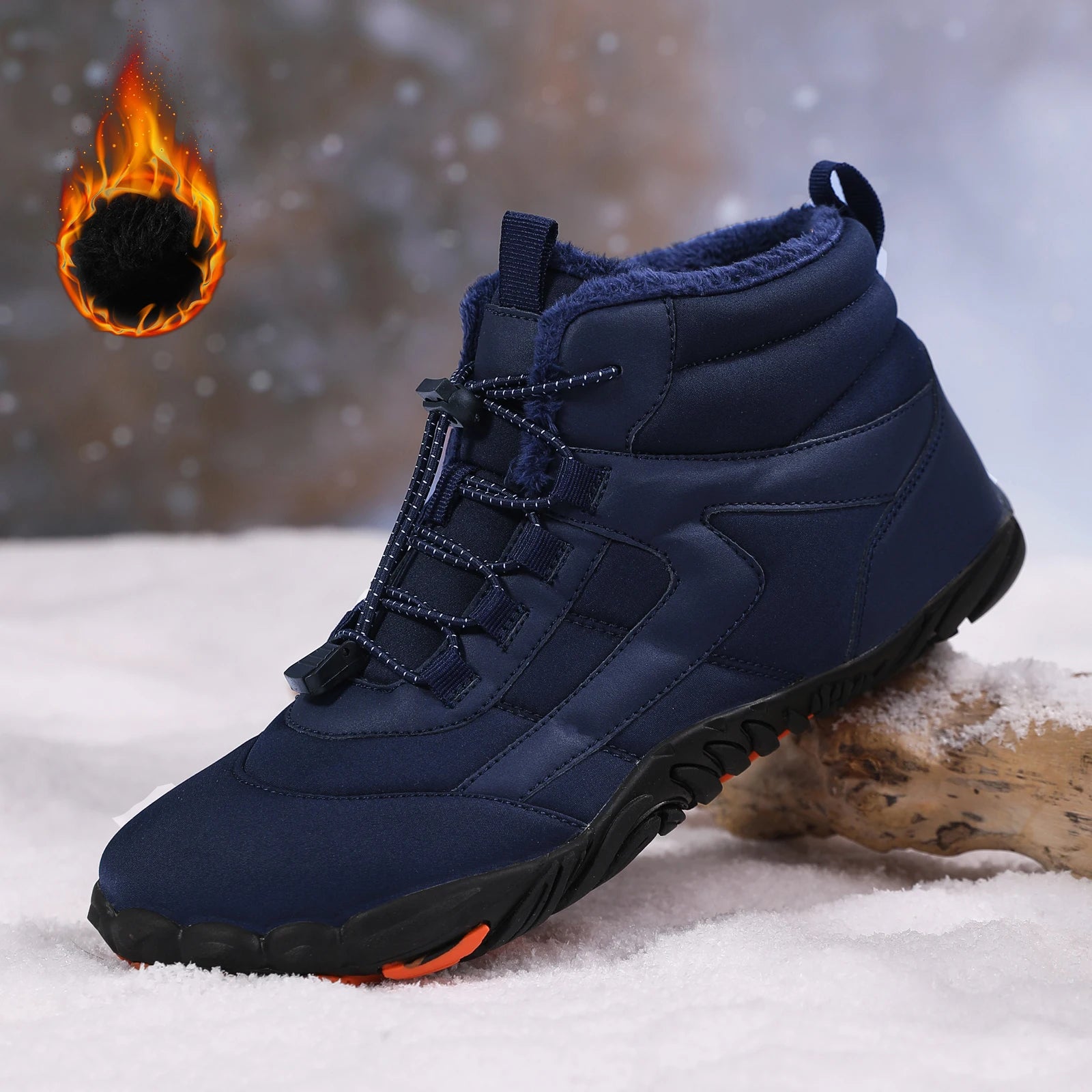 Barefoot Wide Toe Winter Hiking Boots – Men’s Waterproof Sneakers
