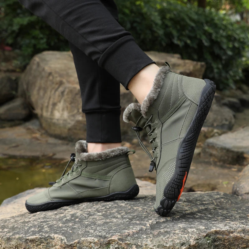 Barefoot Waterproof Winter Boots – Wide Toe Minimalist Sneakers