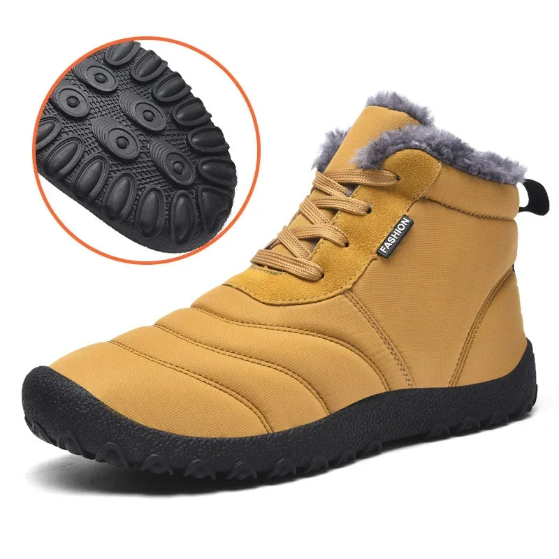 Unisex Barefoot Winter Snow Boots with Plush Fur
